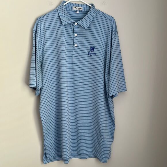 Peter Millar Summer Comfort Performance Polo Shirts Striped Set of 2 XL Flawed - Picture 2 of 11